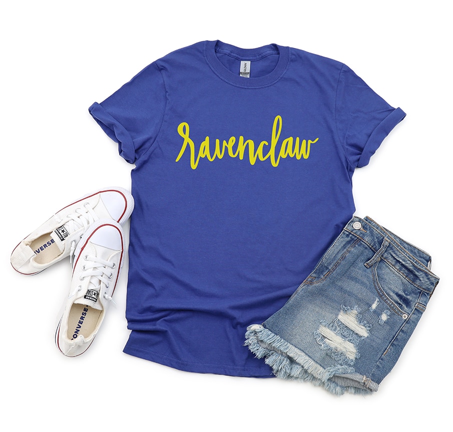 Ravenclaw Shirt with Handlettered Hogwarts House SVG File by Pineapple Paper Co.