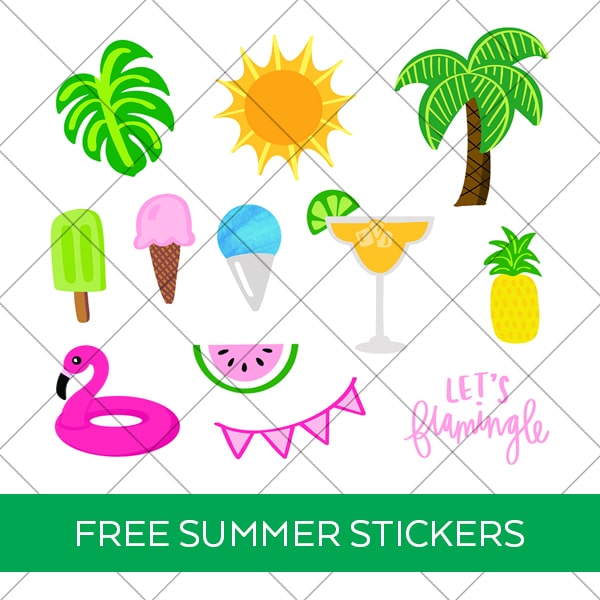 Printable Summer Stickers for Planners and Craft Projects by Pineapple Paper Co.
