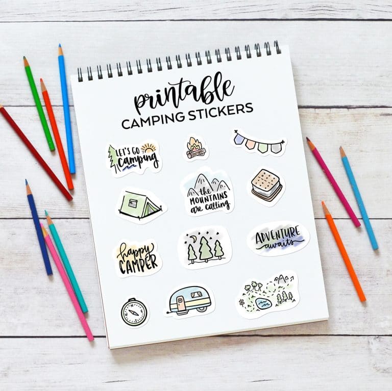 Free Printable Camping Stickers
