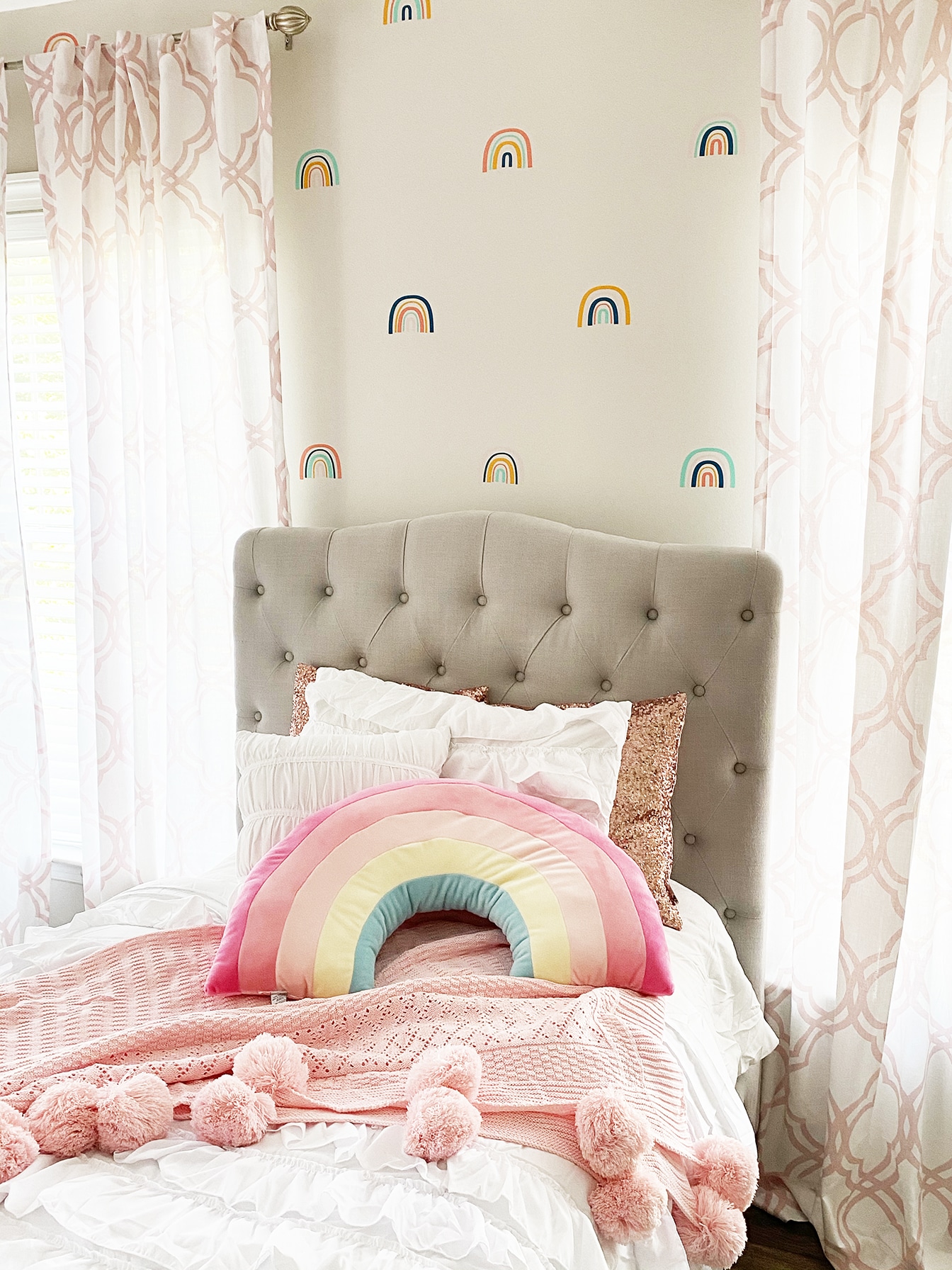 DIY Rainbow Wall Decals with the Cricut Joy by Pineapple Paper Co.