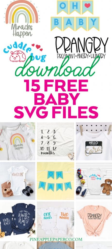15 Free Baby SVG Files with Aloha Baby SVG for Luau Baby Shower by Pineapple Paper Co.