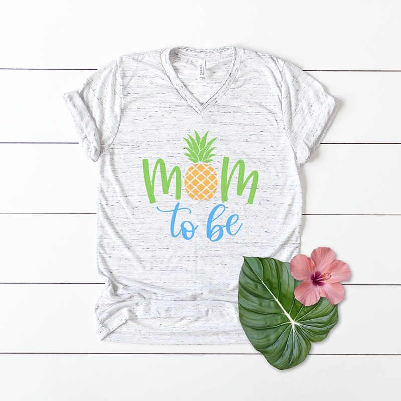 Mom to Be Pineapple Shirt for Baby Shower with SVG by Pineapple Paper Co.