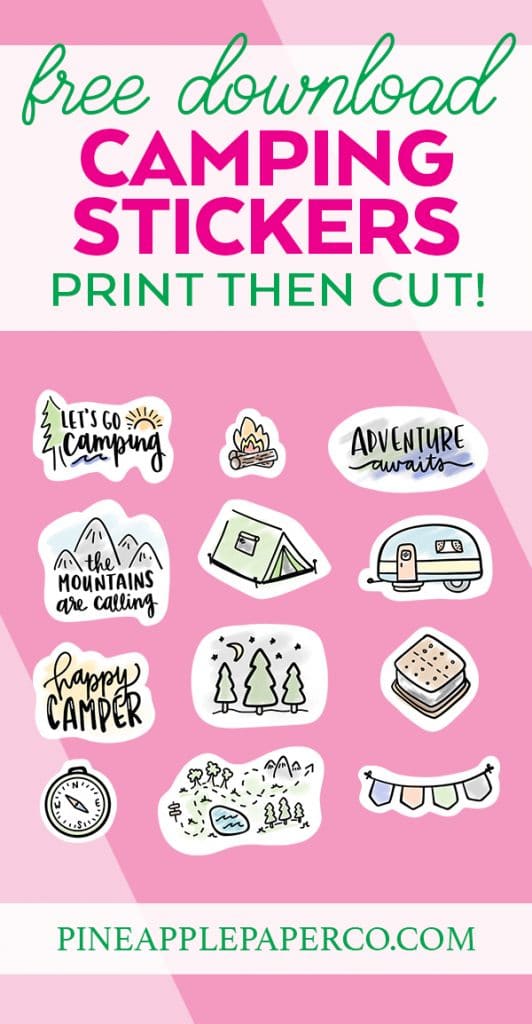 Free Download Camping Stickers