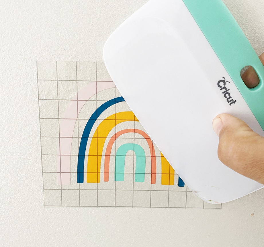 Cricut Scraper Rainbow Wall Decal