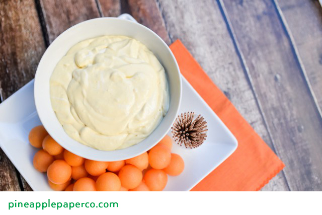 Citrus Marshmallow Fruit Dip Recipe at Pineapple Paper Co.