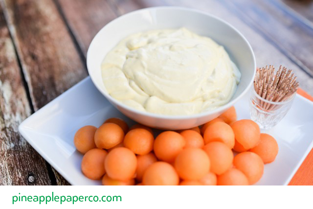 Citrus Marshmallow Fruit Dip Recipe at Pineapple Paper Co.
