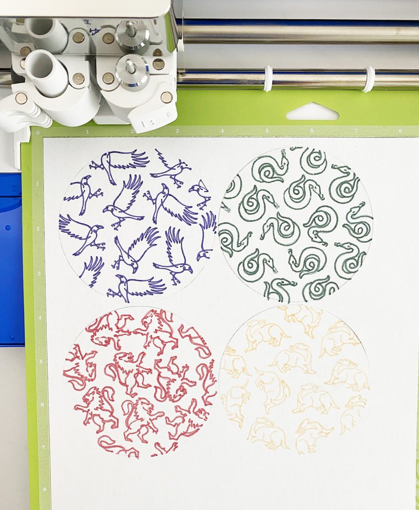 Cricut Infusible Ink DIY Harry Potter Coasters with Hogwarts House Icons