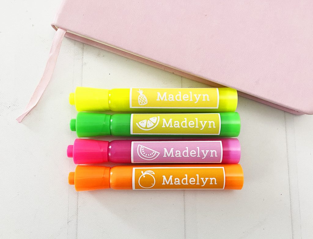 Custom Highlighters with Cricut Print then Cut