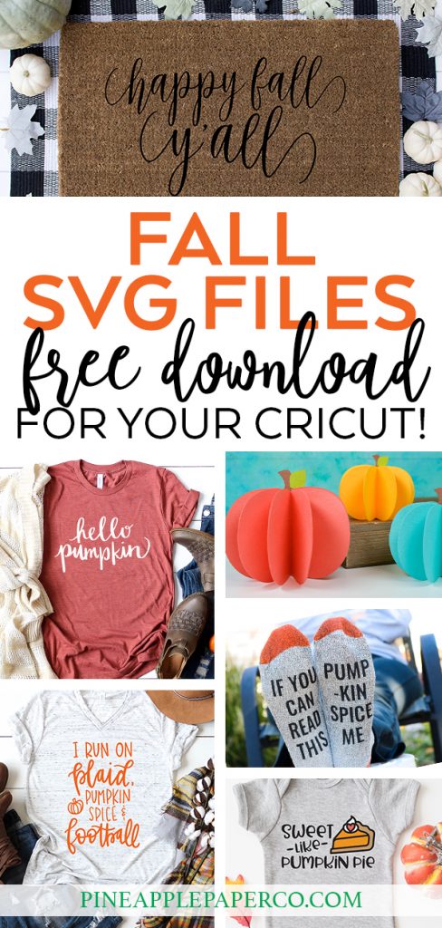 Free Fall SVG and Autumn SVG files curated by Pineapple Paper Co.