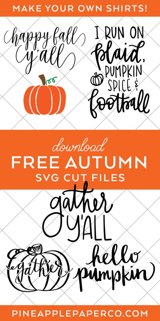 Free Fall SVG and Autumn SVG files curated by Pineapple Paper Co.