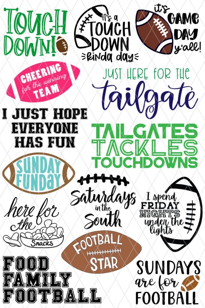 Free Just Here for the Tailgate SVG File for Cricut and Silhouette by Pineapple Paper Co.