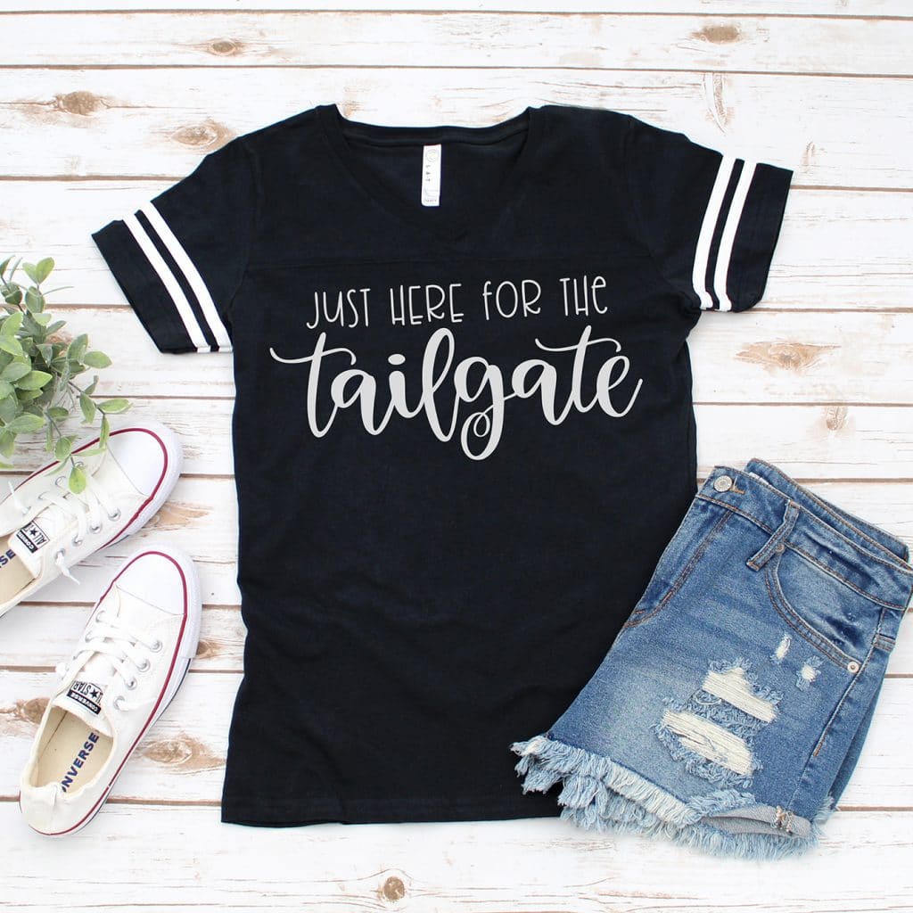 Just Here for the Tailgate Shirt with SVG Free