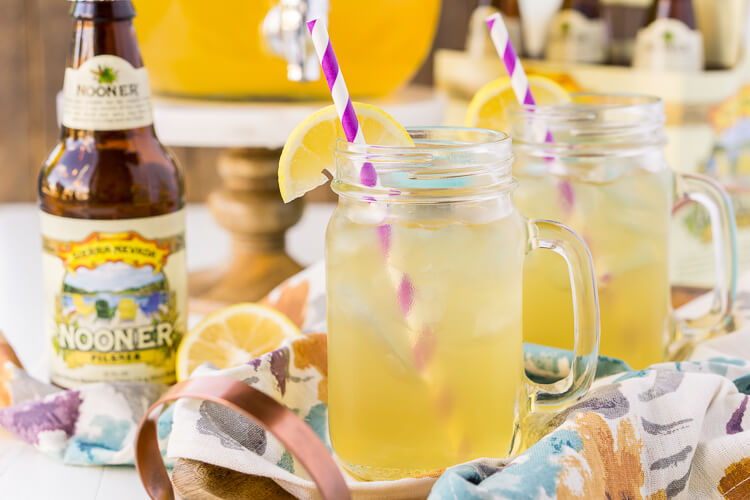 summer peach shandy