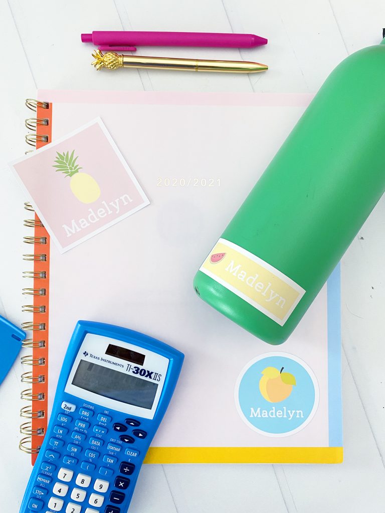 Print then Cut Cricut Personalized Back to School Supplies
