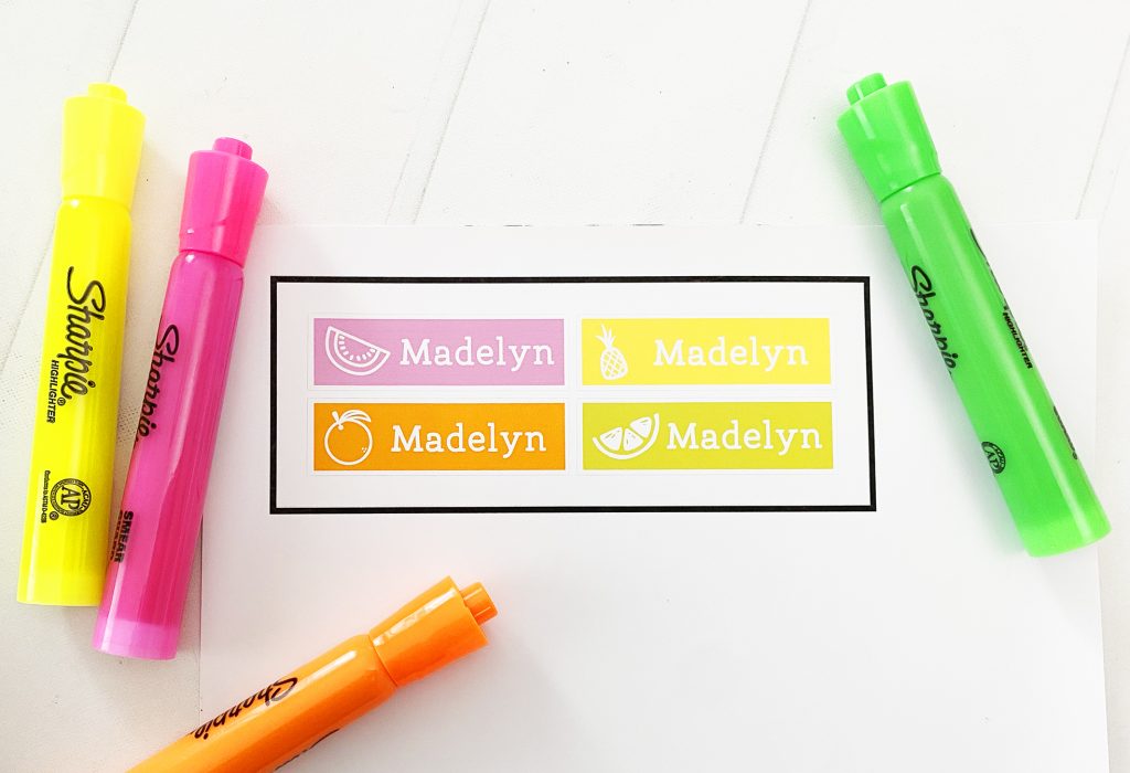 Custom Highlighter Labels with Cricut Print then Cut