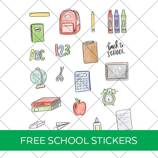 Free Printable Back to School Stickers from Pineapple Paper Co.