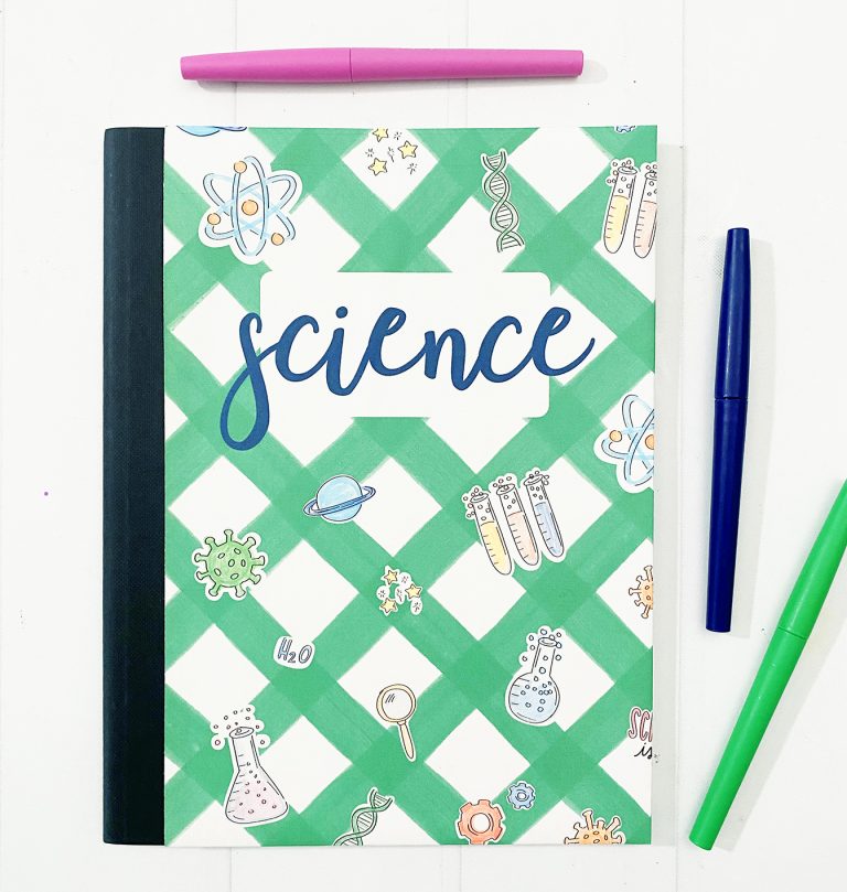 Printable Math and Science Notebook Covers