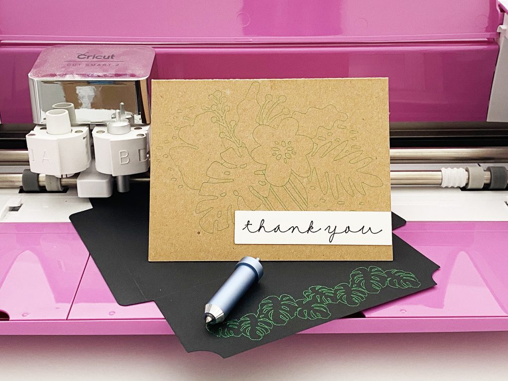 Foil Thank You Card Made with Cricut