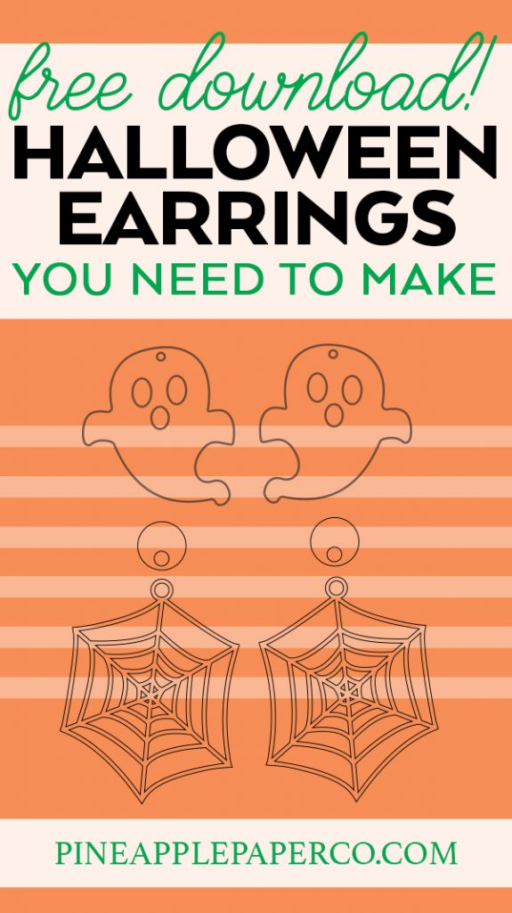 DIY Ghost and Spiderweb Earrings for Halloween using the Glowforge or Cricut