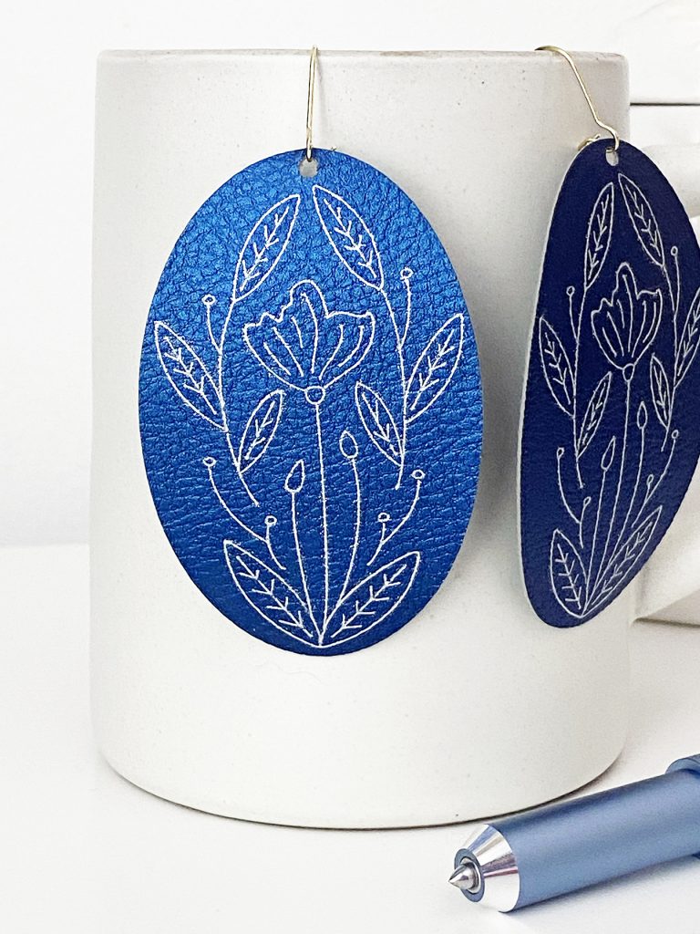 DIY Leather Earrings with Foil by Pineapple Paper Co.