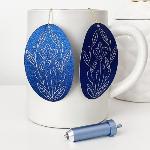 DIY Leather Earrings with Foil by Pineapple Paper Co.