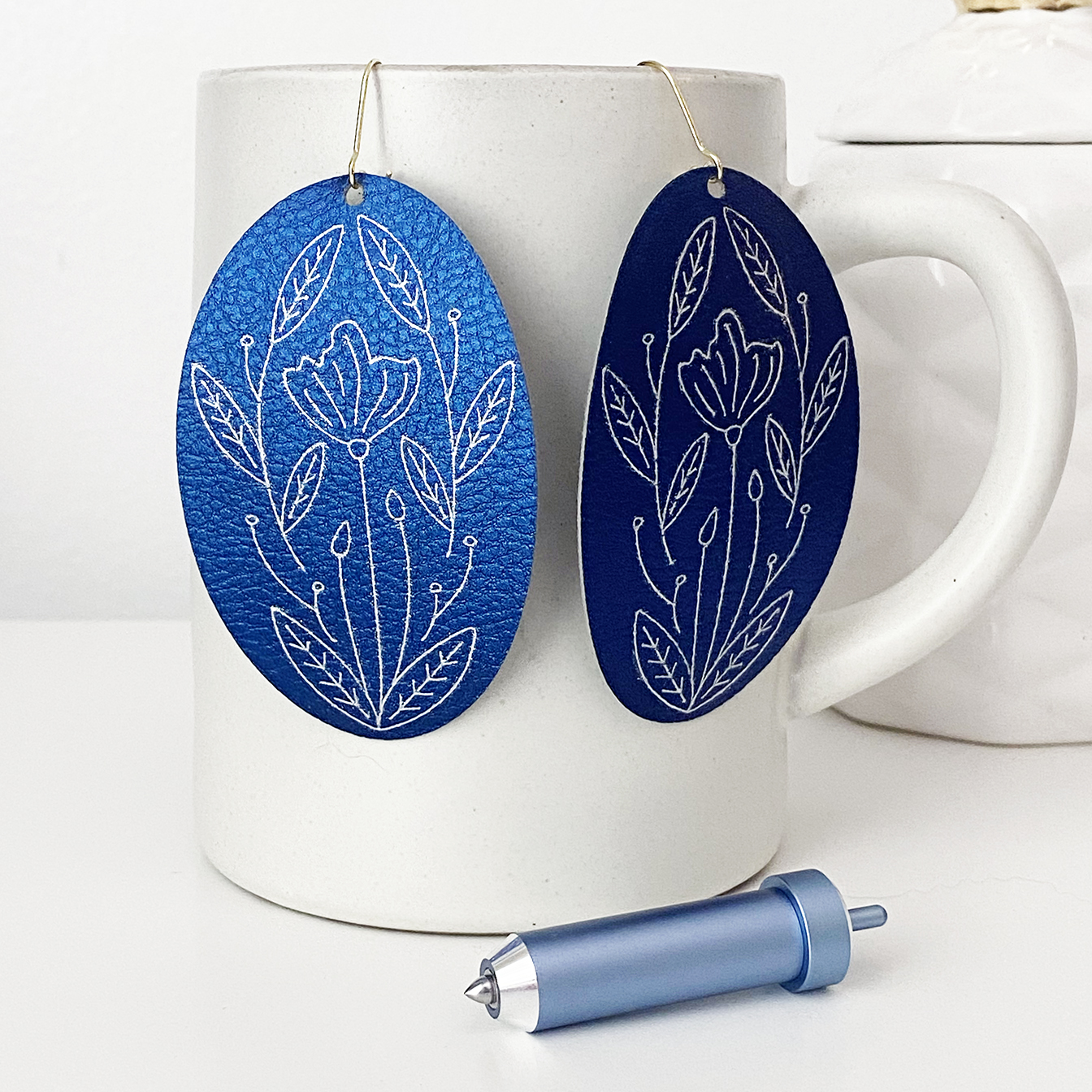 DIY Leather Earrings with Foil by Pineapple Paper Co.