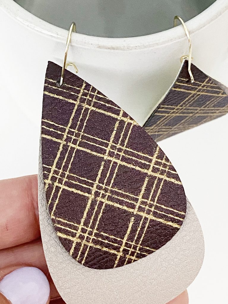 DIY Leather Earrings with Foil by Pineapple Paper Co.