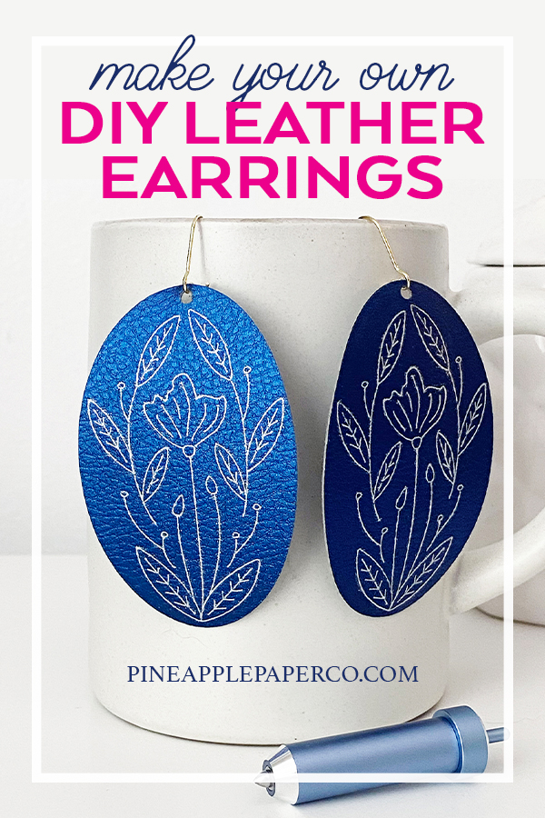 DIY Leather Earrings with Foil by Pineapple Paper Co.