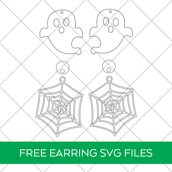 DIY Ghost and Spiderweb Earrings for Halloween using the Glowforge or Cricut