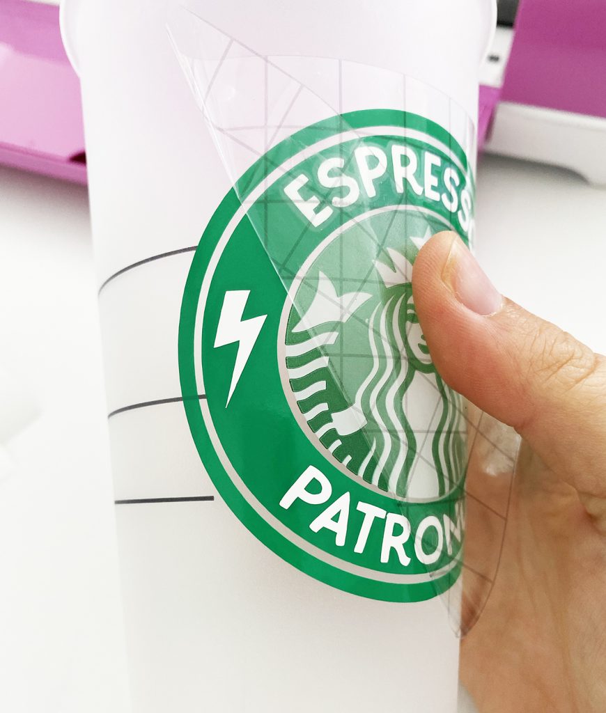 Using Transfer Tape to Apply Free Harry Potter Espresso Patronum Starbucks SVG