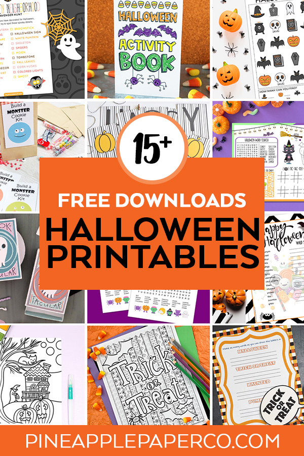 Free Halloween Printables at Pineapple Paper Co.
