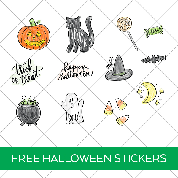 Free Printable Halloween Stickers at Pineapple Paper Co.