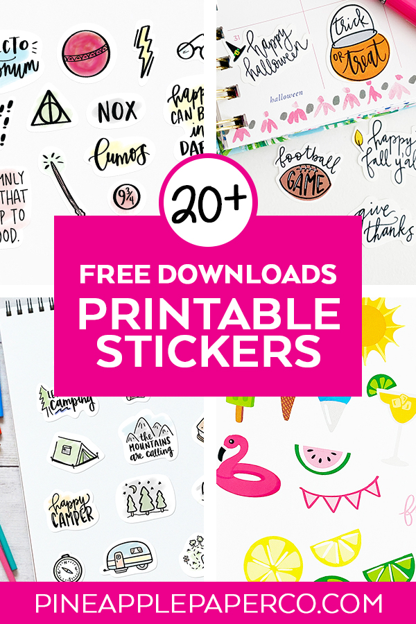 20+ FREE Printable Sticker Sheets to Download
