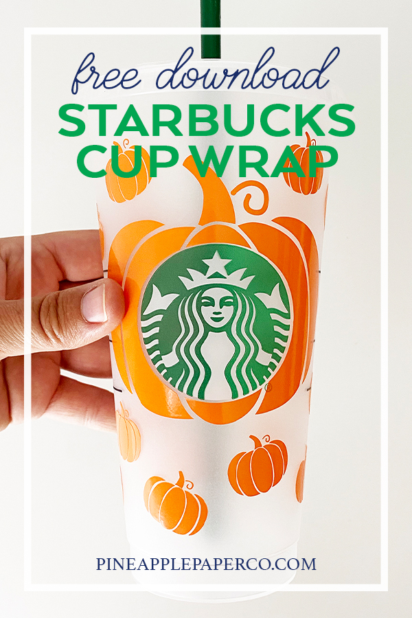 FREE Pumpkin Spice Starbucks Cup SVG Files at Pineapple Paper Co.