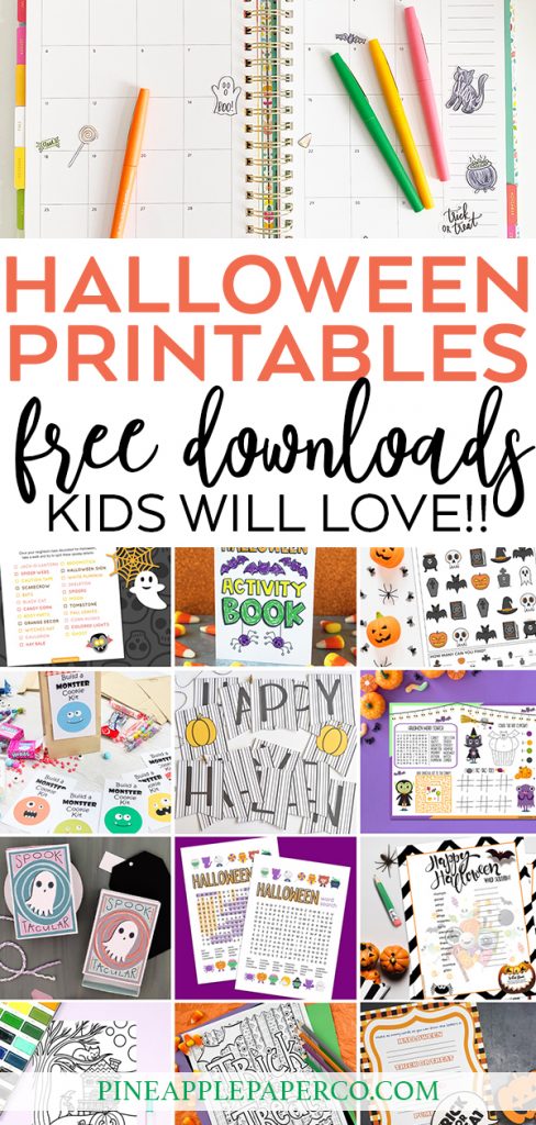 Free Halloween Printables at Pineapple Paper Co.