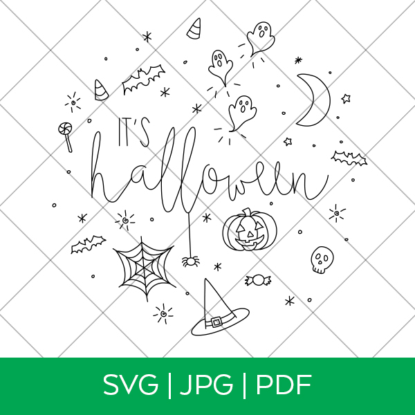 Halloween Single Line SVG for Cricut and Silhouette at Pineapple Paper Co.