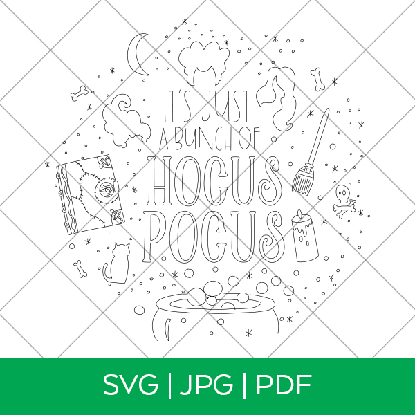 Hocus Pocus Single Line Draw SVG