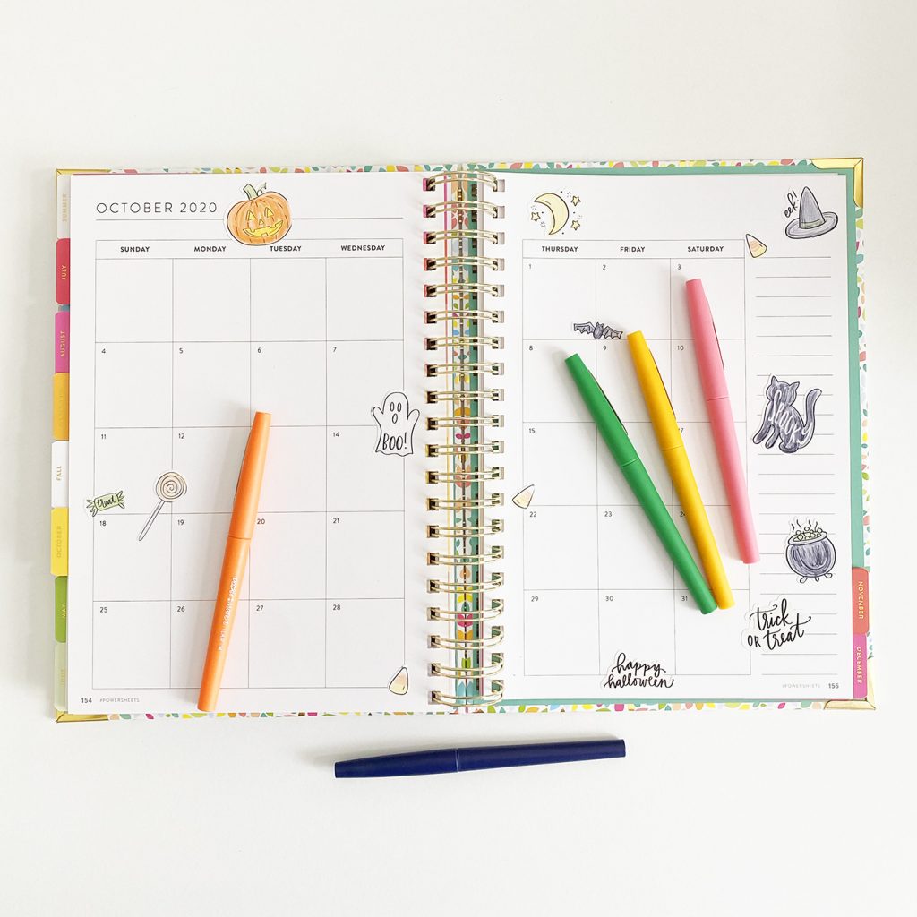 Free Printable Halloween Stickers for your Planner at Pineapple Paper Co.
