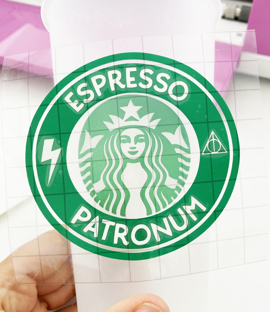 Applying Free Harry Potter Espresso Patronum Starbucks SVG