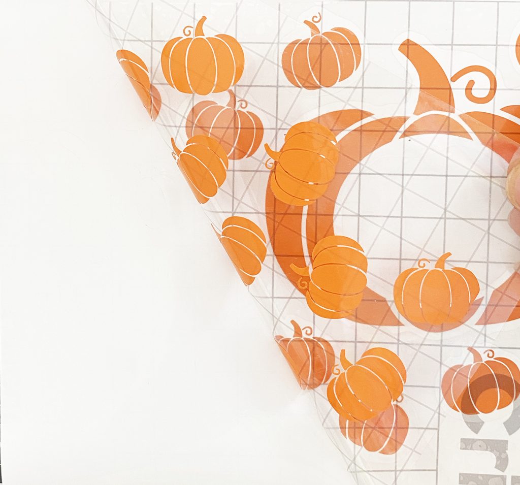Pumpkin Starbucks Cup Wrap on Transfer Tape