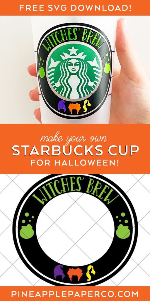 DIY Hocus Pocus Halloween Starbucks Cold Cup SVG
