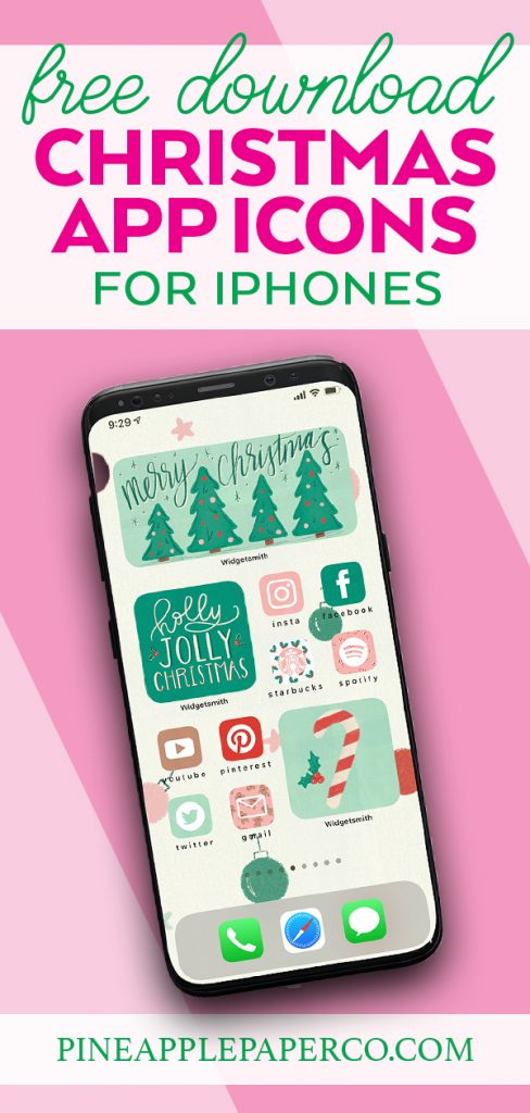 Free iPhone Christmas Aesthetic Widget and App Icons