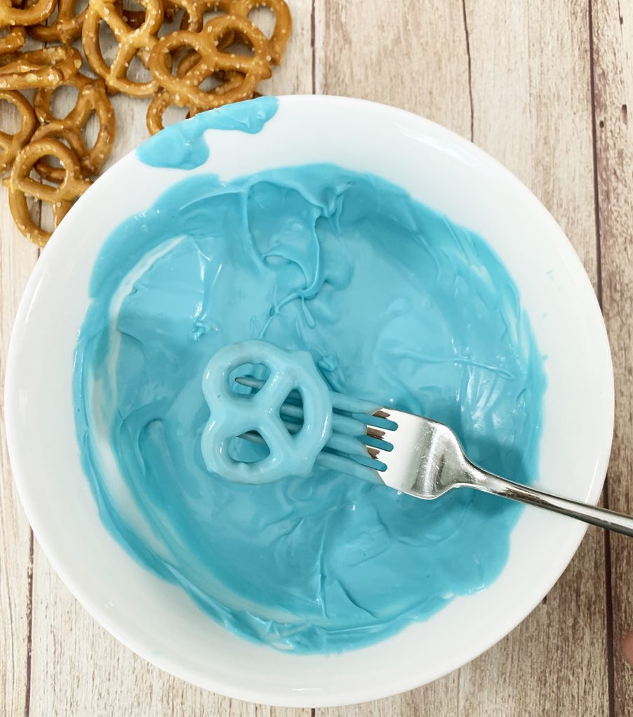 Candy Coated Pretzels for Monster Halloween Snack Mix