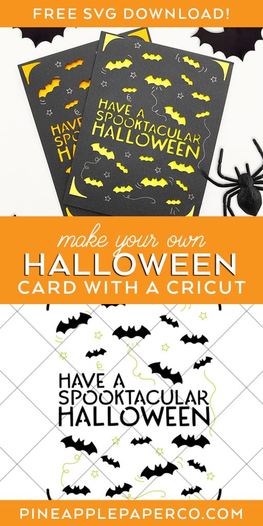 DIY Halloween Card with Cricut Joy and FREE SVG by Pineapple Paper Co.