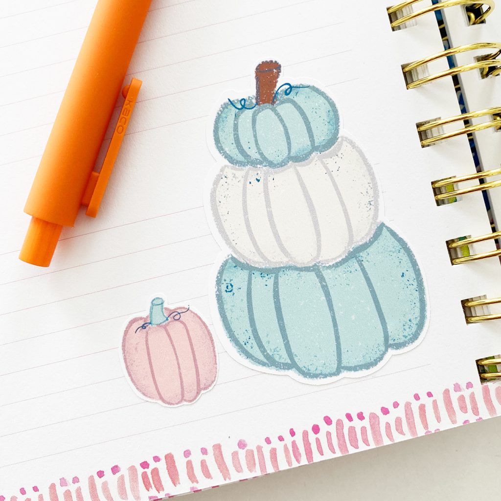 Free Printable Pumpkin Stickers by Pineapple Paper Co.