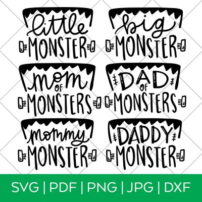 Monster Family SVG File BUNDLE - Pineapple Paper Co.