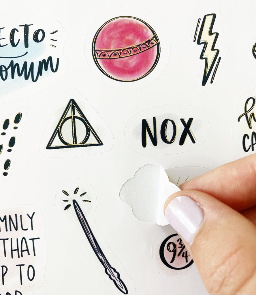DIY Foil Harry Potter Stickers