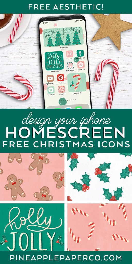 Free iPhone Christmas Aesthetic Widget and App Icons