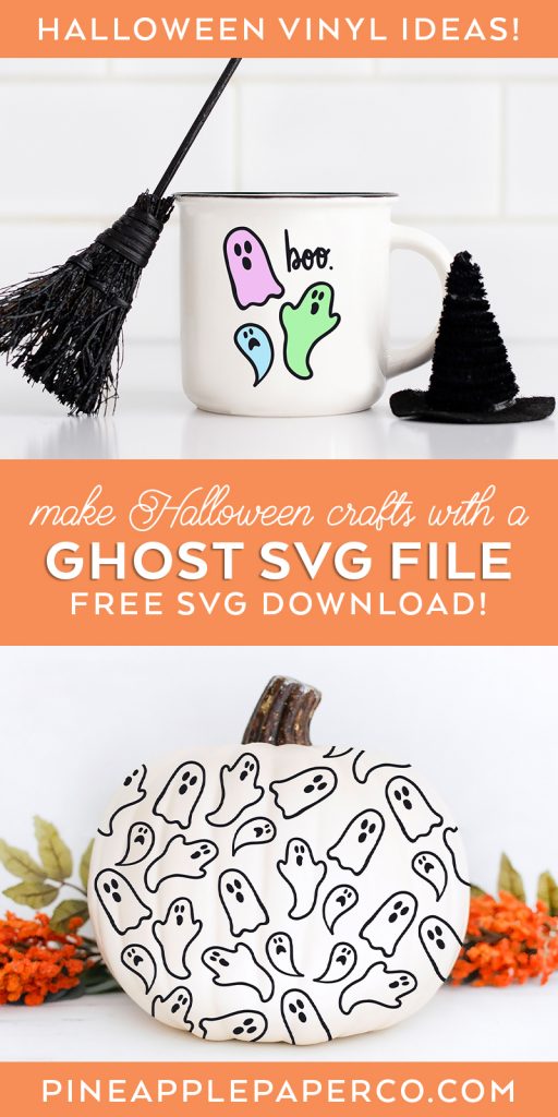 Free Ghost SVG on Mug and Pumpkin