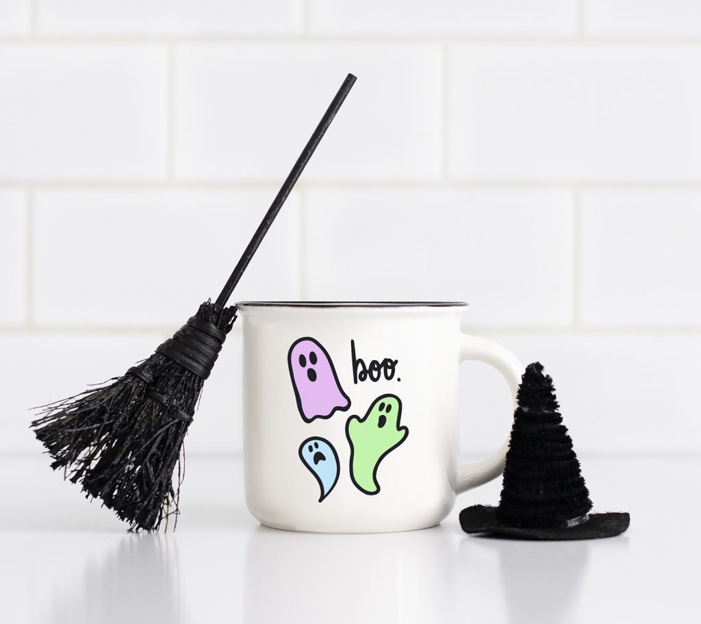 Ghost SVG on Mug with Vinyl